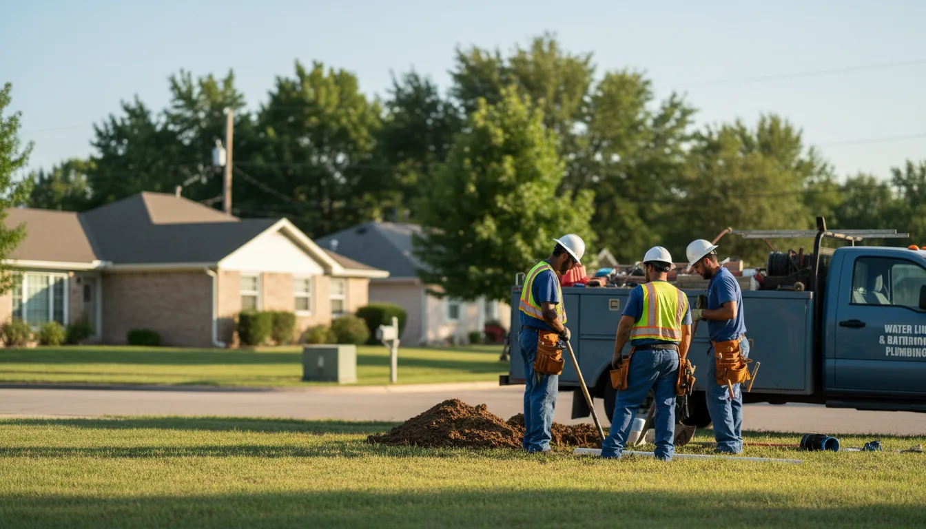 Residential water line and bathroom plumbing service in Sharon, TN